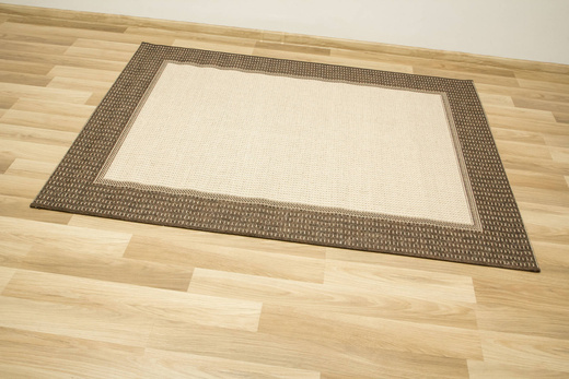 Dywan Płasko Tkany Natura PT 979/91 Brąz Beż z ramką
