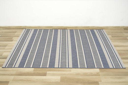 Dywan Sznurkowy Split 48118/591 Niebieski Krem Pasy