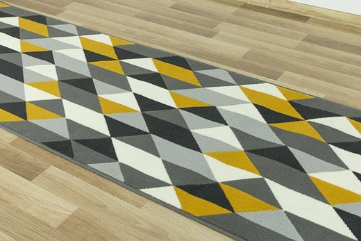 Chodnik luna 503652/89915 żółte trójkąty szerokość 100 cm