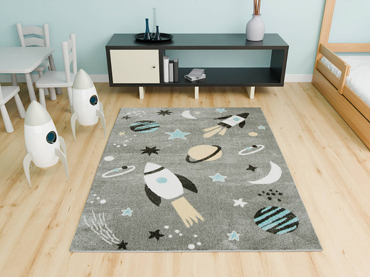 Dywan Lima C276A l.grey/cream Rakiety Kosmos Szary