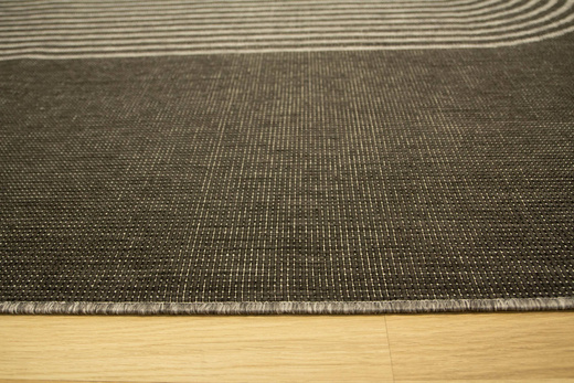 Dywan Dwustronny Sznurkowy Brussels 205631/11020 night silver Szary Grafit Fala Outdoor