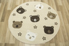 Okrągły Dywan Luna Kids 534455/97955 ivory Misie Beż Brąz