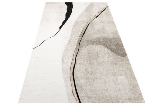 Dywan Kashmir KR143S Vizon/Black Marmur Czarny Złoty Abstrakcja