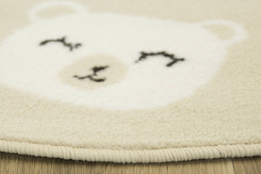 Okrągły Dywan Luna Kids 534455/97955 ivory Misie Beż Brąz