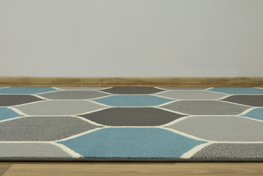 Dywan LUNA 503833/95812 grey/bl koniczyna niebiesko-szara