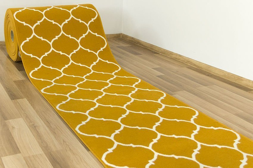 Chodnik luna 502682/89955 koniczyna musztardowa szerokość 90 cm