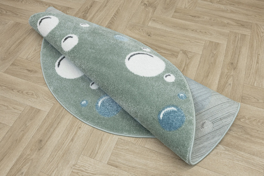 Okrągły Dywan Lima M041A green/cream Zieony Krem Banieczki