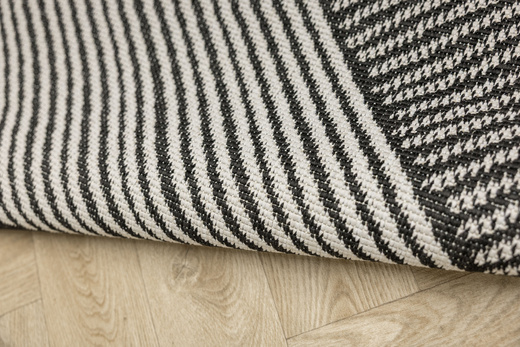 Dywan Dwustronny Sznurkowy Brussels 205942/10120 Night Antracyt Szary Trójkąty Outdoor