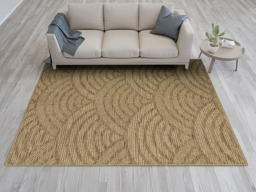 Dywan Sznurkowy Ella ST022A brown/brown Beż Brąz Wachlarze Outdoor