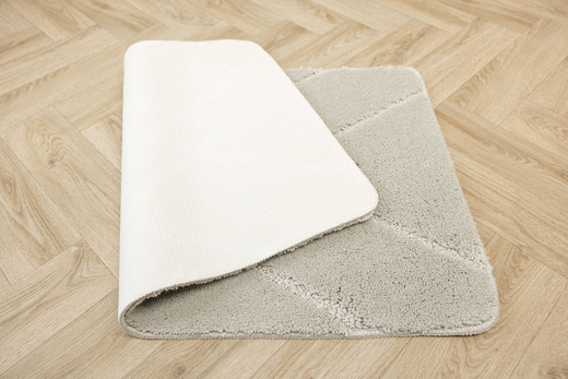 Dywanik Łazienkowy Antypoślizgowy Moreno Light Grey Jasny Szary Romby