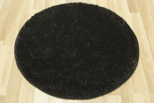 Okrągły Dywan Boho 111 black Czarny Shaggy