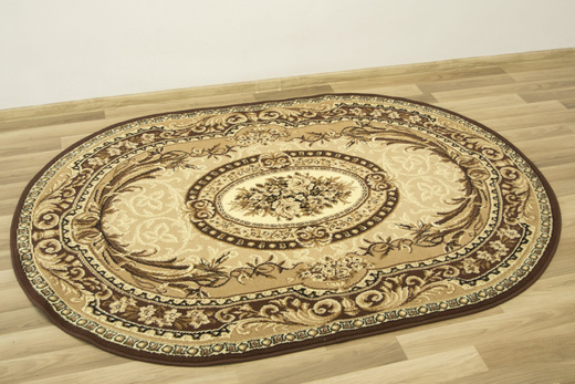 Dywan Gold 042/12A owal Ornament Beż Brąz