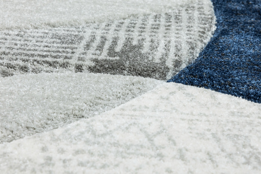 Dywan Kandy N390A N390A l.grey/navy Szary Granatowy Elipsy Fryz