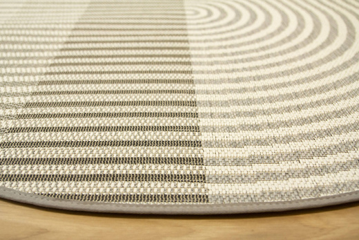 Okrągły Dywan Sznurkowy Foggia 16733/631 Szary Antracyt Krem