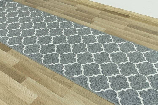 Antypoślizgowy chodnik clover koniczyna jasny szary szerokość 100 cm