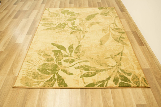 Dywan Agnella Standard Floris Groszek Beż Oliwka Kwiatowy