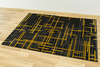 Dywan FESTIVAL 2732A yellow/black Czarny Złoty Linie
