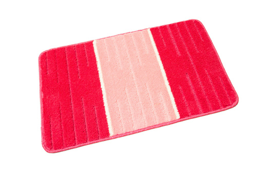 Dywanik Łazienkowy Como Pink Róż Krem Pasy