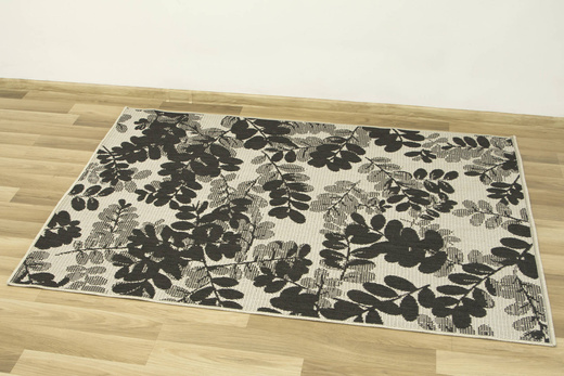 Dywan Sznurkowy Lejda 12504/951 Antracyt Beż Liście Akacji