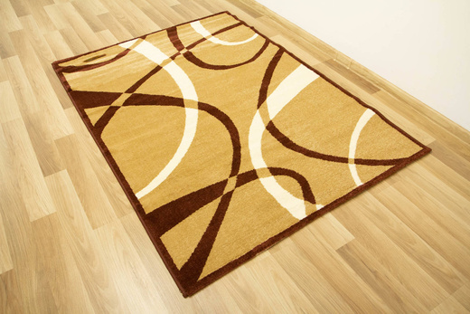 Dywan Nowoczesny Sapphire F06/122 Linie Beż Krem Brąz