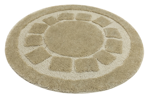 Dywanik Okrągły Łazienkowy Antypoślizgowy Ocean Light Beige Jasny Beż