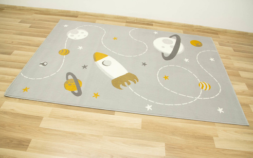 Dywan Kids 534547/89945 mouse/mustard Szary Musztardowy Kosmos