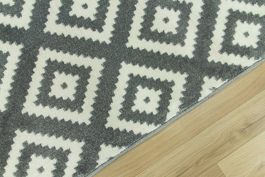 Chodnik Rainbow szare romby 11212/190 szerokość 70 cm