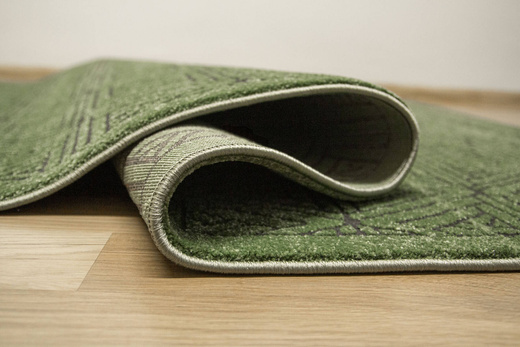 Dywan Teno F0336 Green Geometria Trójkąty Butelkowa Zieleń