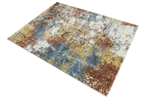 Dywan Bosa 8621A cream/somon Kremowy Miedziany Niebieski Abstrakcja