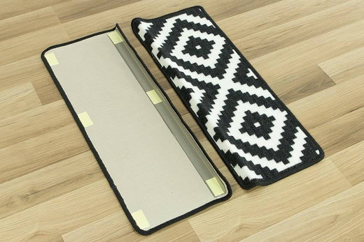 Antypoślizgowe Nakładki prostokątne romby czarny 91