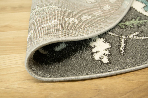 Okrągły Dywan Lima E182A l.grey/d.grey Uliczki Góry Rzeka