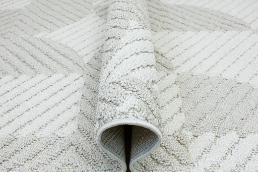 Dywan Milano 032 beige/cream Krem Kaszmir Geometria Frędzelki