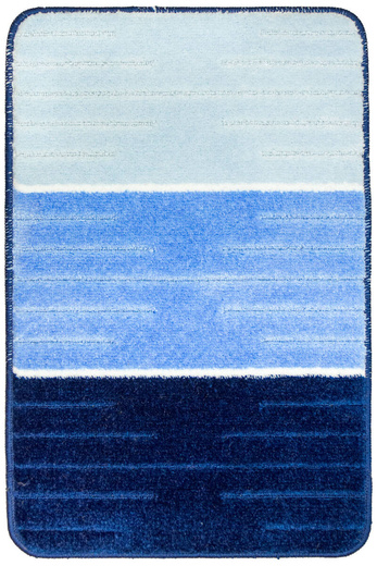 Komplet 2-częściowy Łazienkowy Como Blue Niebieski Krem Pasy