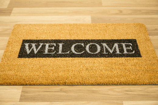 Antypoślizgowa Wycieraczka Kokosowa Retro Welcome