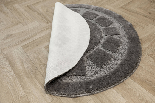 Dywanik Okrągły Łazienkowy Antypoślizgowy Ocean Szary