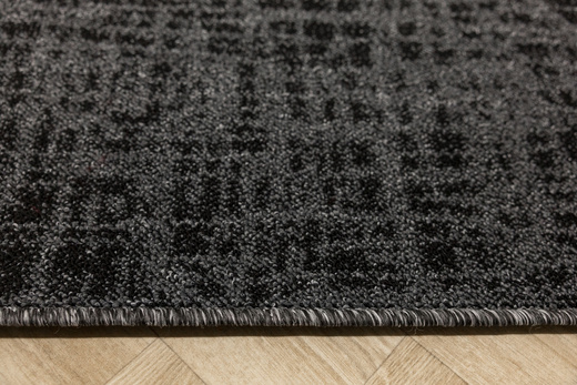 Dywan Pętelkowy Traffic 75 Czerń Grafit Kratka Melanż