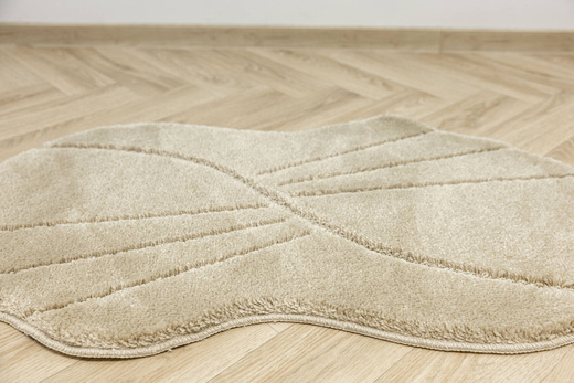 Dywanik Łazienkowy Antypoślizgowy Shell Light Beige Jasny Beż Muszelka