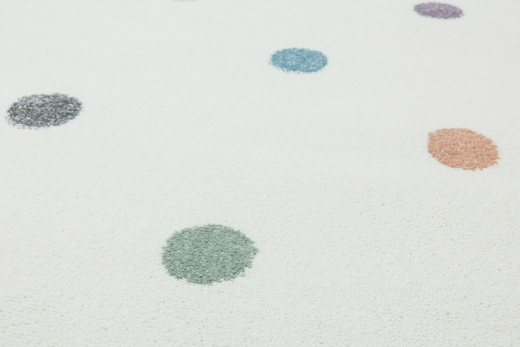 Dywan Dziecięcy C275A cream/lila Krem Kropki