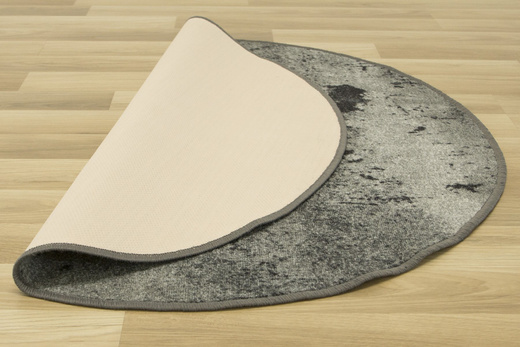 Okrągły Dywan Marl 19 Szary Beton Marmur