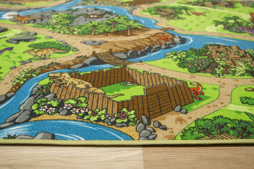 Dywan Dziecięcy Dino Wioska Dinozaurów