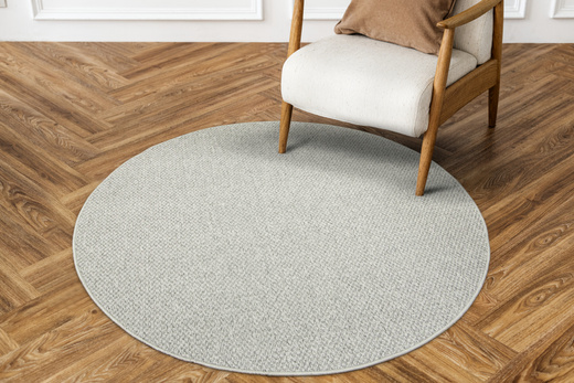 Okrągły Dywan Cannon 73 Grey Gruby Splot