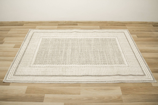 Dywan Cotton C117 naturel/grey Krem szay Beż Ramka