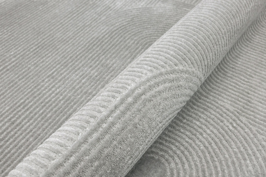 Dywan Misha J087A l.grey/d.grey Szary Półkola Linie