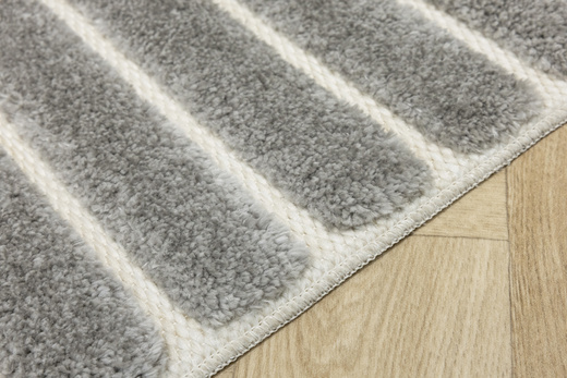 Dywan Shaggy Lula Soft IM43A CNFG4 Cream/Grey Szary Geometryczny Romby Kreski