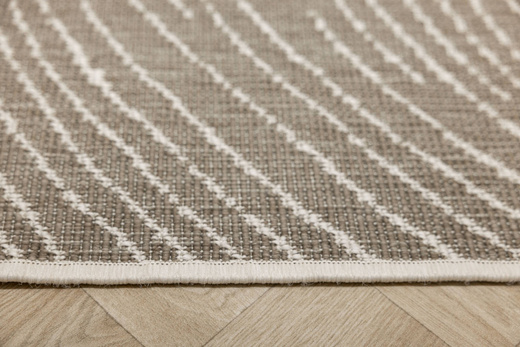 Dywan Dwustronny Sznurkowy Brussels 205784/10620 linen Jasny Beż Krem Liście Outdoor