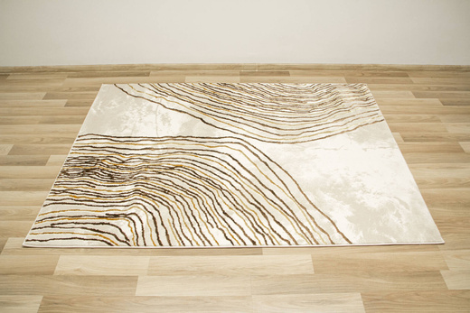 Dywan Elisa PF152 Brown Złoty Brąz Linie