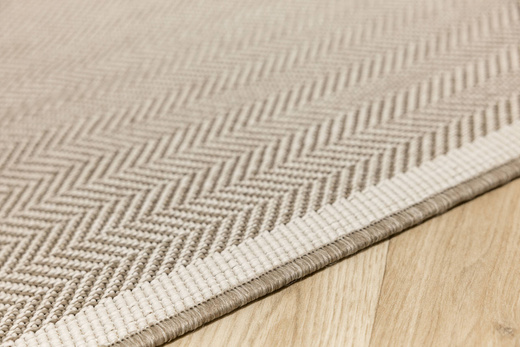 Dwustronny Sznurkowy Chodnik Brussels 205681/10610 Linen Krem Beż Jodełka szerokość 80 cm