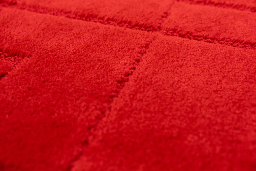 Dywanik Łazienkowy Antypoślizgowy Inez Red Czerwony Geometria