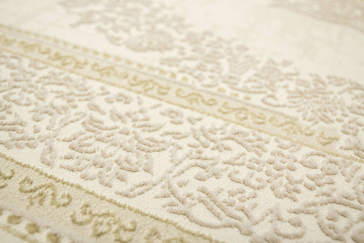 Lśniący Dywan Allora Plus F344A Cream/Cream Krem Beż Ornament