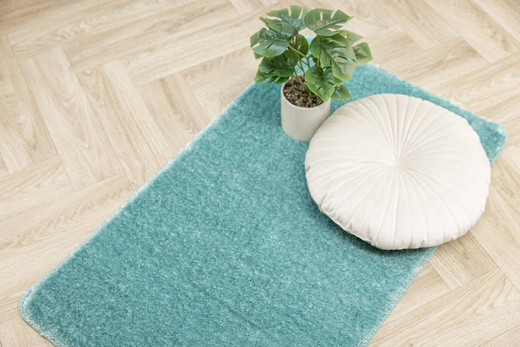 Dywanik Łazienkowy Antypoślizgowy Malmo Niebieski Turkus